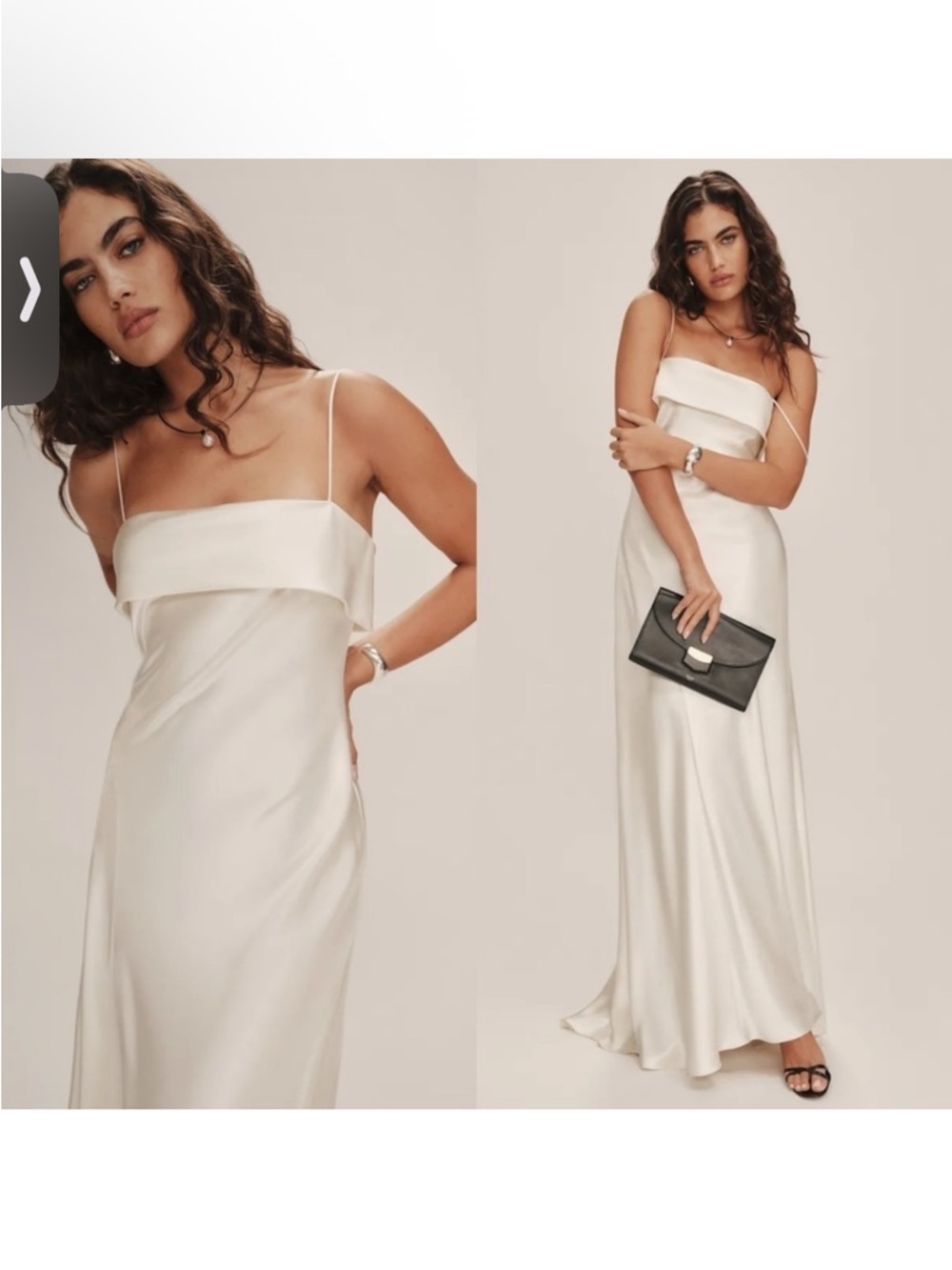 REFORMATION NWT Jovie Silk Ivory Dress